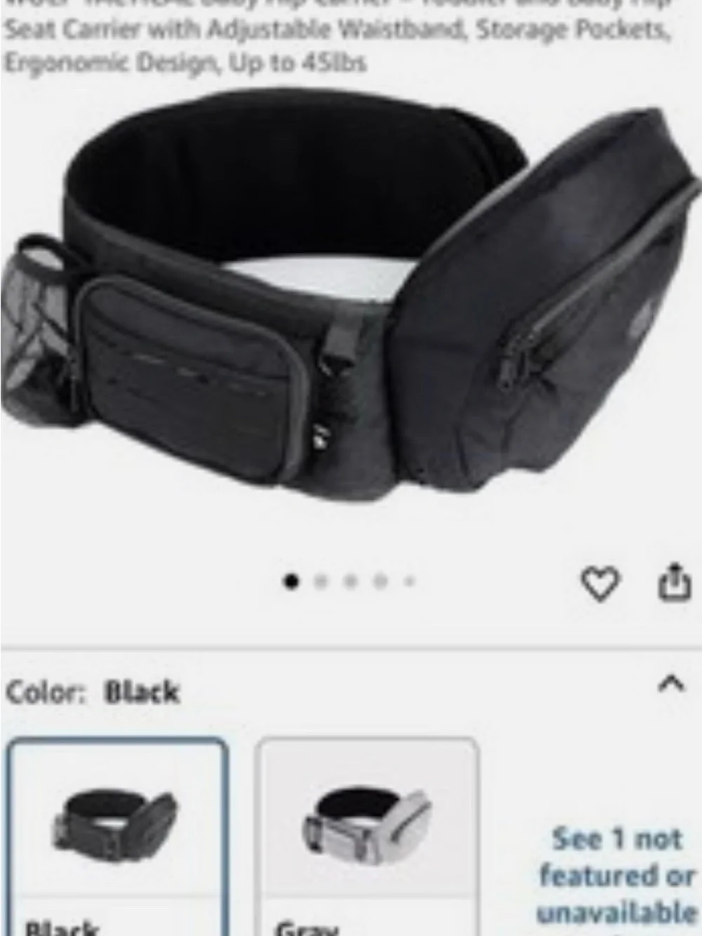 Kids Black Belt Bag Waist Pack - Unbranded